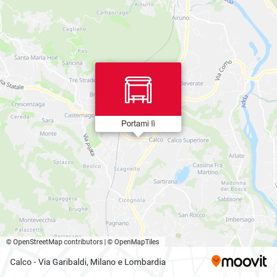 Mappa Calco - Via Garibaldi