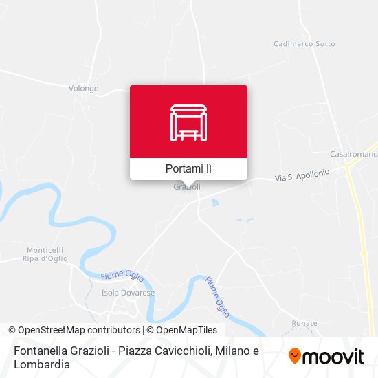 Mappa Fontanella Grazioli - Piazza Cavicchioli