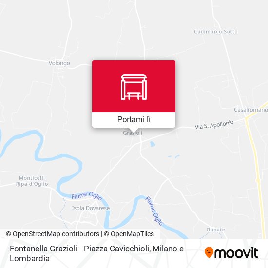 Mappa Fontanella Grazioli - Piazza Cavicchioli