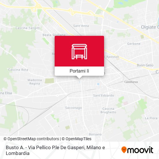 Mappa Busto A. - Via Pellico P.le De Gasperi