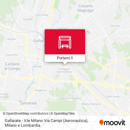 Mappa Gallarate - V.le Milano Via Campi (Aeronautica)