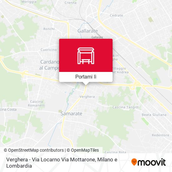 Mappa Verghera - Via Locarno Via Mottarone