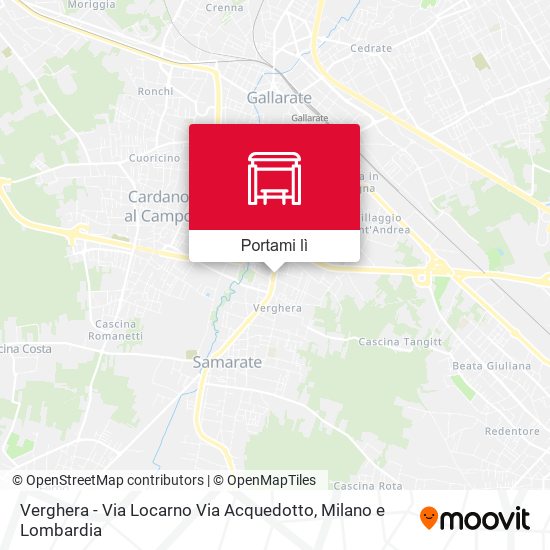 Mappa Verghera - Via Locarno Via Acquedotto