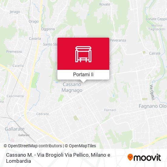 Mappa Cassano M. - Via Brogioli Via Pellico