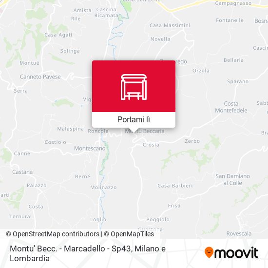 Mappa Montu' Becc. - Marcadello - Sp43