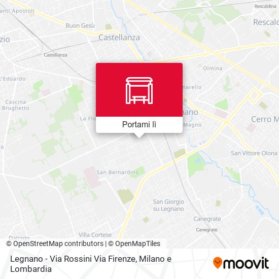 Mappa Legnano - Via Rossini Via Firenze