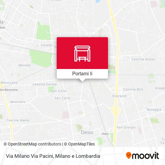Mappa Via Milano Via Pacini