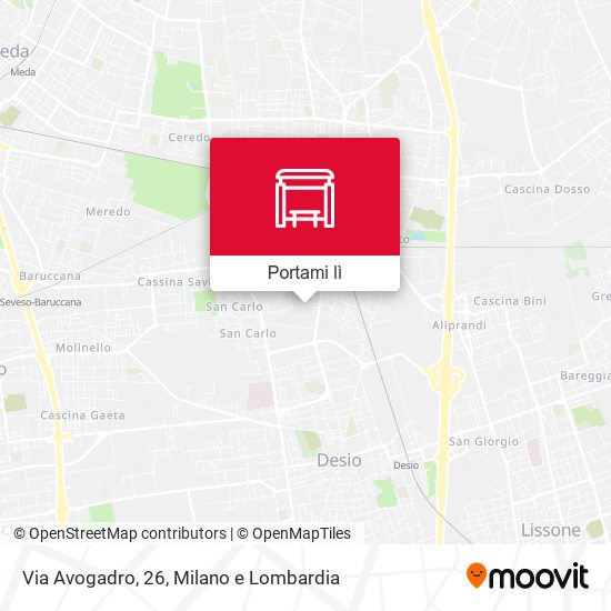 Mappa Via Avogadro, 26