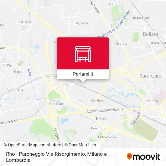 Mappa Rho - Parcheggio Via Risorgimento