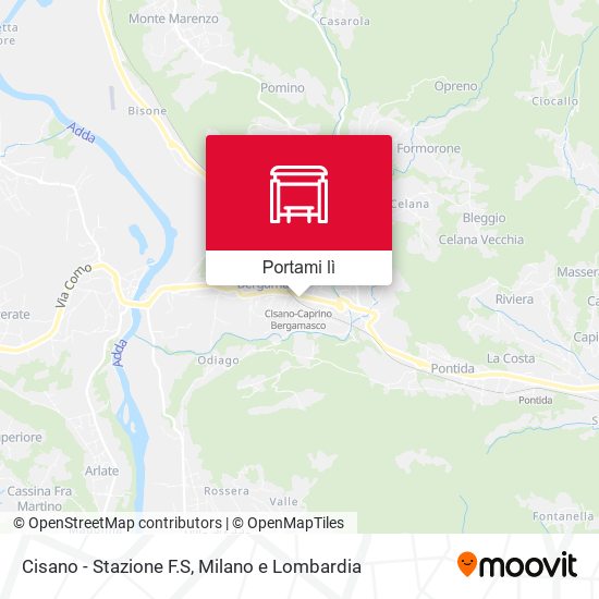 Mappa Cisano - Stazione F.S