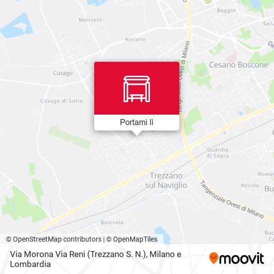 Mappa Via Morona Via Reni (Trezzano S. N.)
