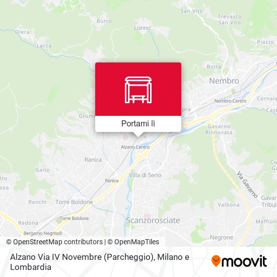 Mappa Alzano Via IV Novembre (Parcheggio)