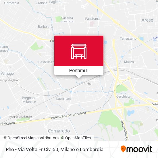 Mappa Rho - Via Volta Fr Civ. 50