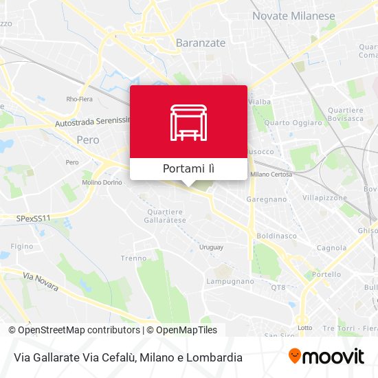 Mappa Via Gallarate Via Cefalù
