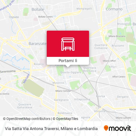 Mappa Via Satta Via Antona Traversi