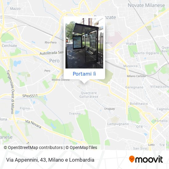 Mappa Via Appennini, 43