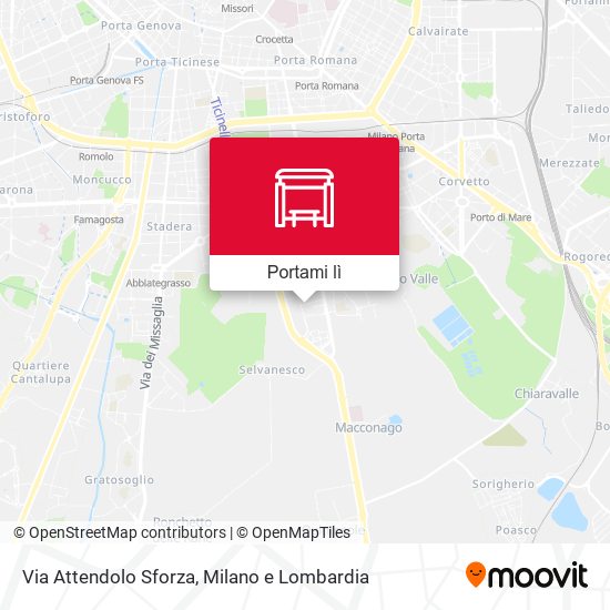 Mappa Via Attendolo Sforza