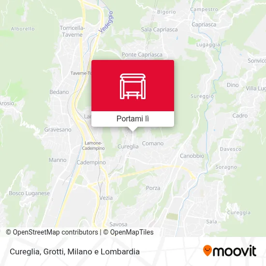 Mappa Cureglia, Grotti