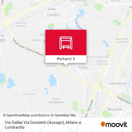 Mappa Via Galilei Via Donizetti (Assago)
