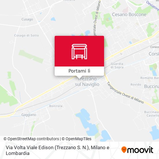 Mappa Via Volta Viale Edison (Trezzano S. N.)