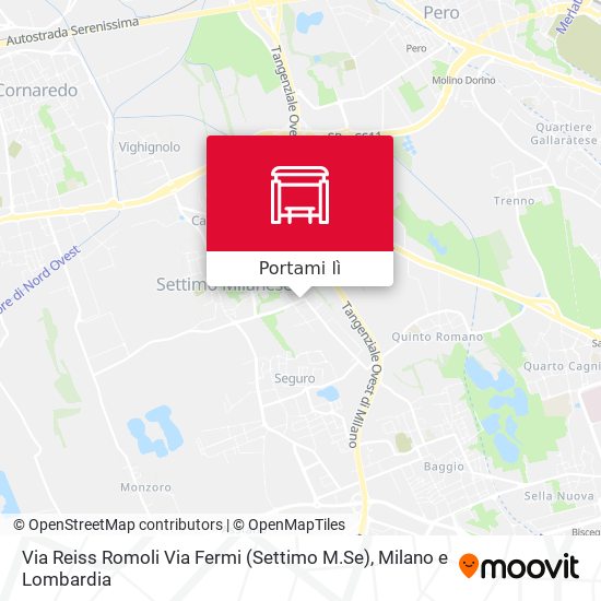 Mappa Via Reiss Romoli Via Fermi (Settimo M.Se)