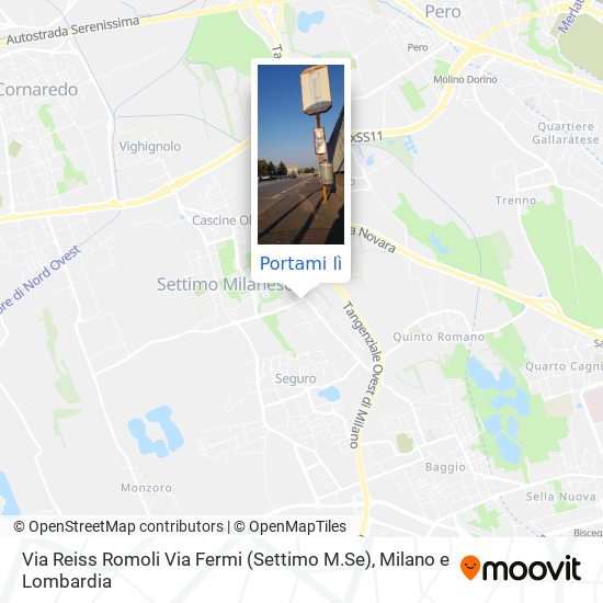Mappa Via Reiss Romoli Via Fermi (Settimo M.Se)