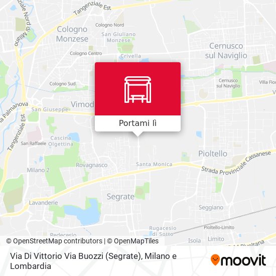 Mappa Via Di Vittorio Via Buozzi (Segrate)