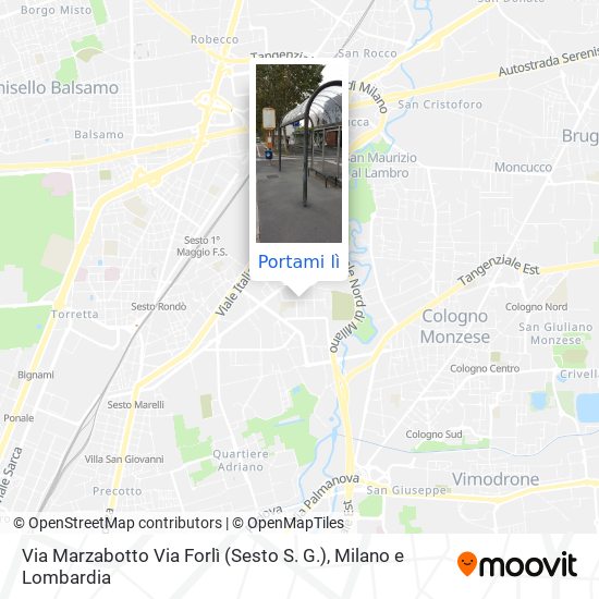 Mappa Via Marzabotto Via Forlì (Sesto S. G.)