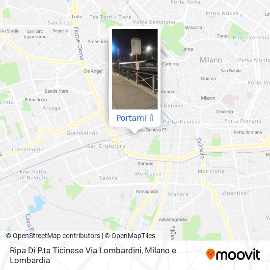 Mappa Ripa Di P.ta Ticinese Via Lombardini
