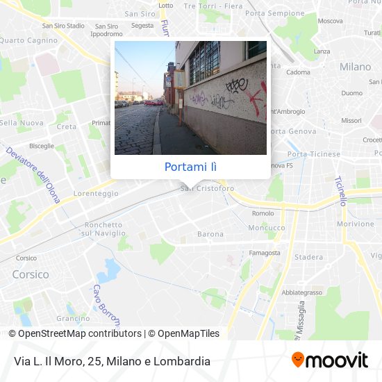 Mappa Via L. Il Moro, 25
