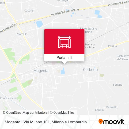 Mappa Magenta -  Via Milano 101
