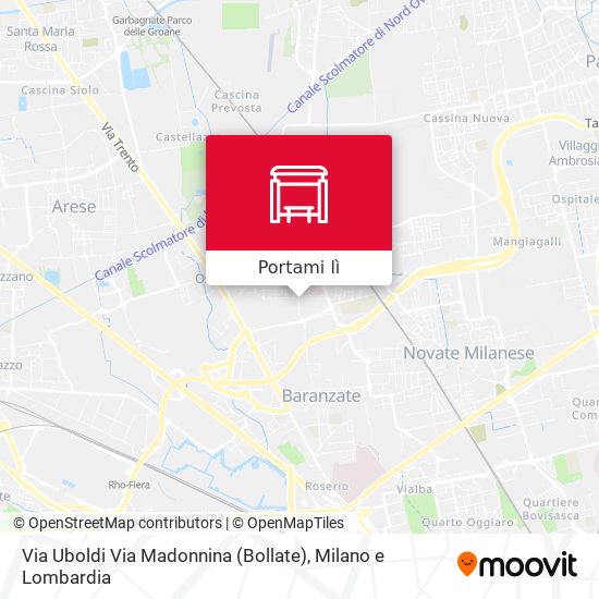 Mappa Via Uboldi Via Madonnina (Bollate)