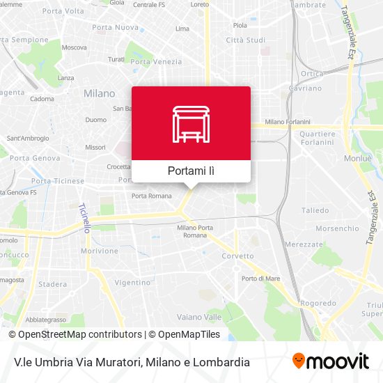 Mappa V.le Umbria Via Muratori