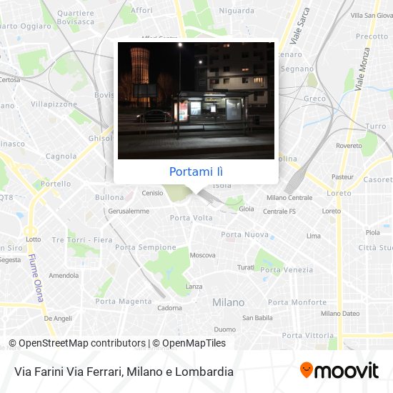 Mappa Via Farini Via Ferrari