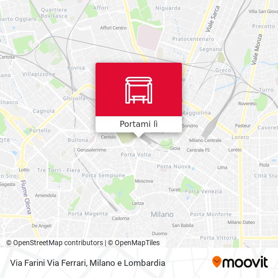 Mappa Via Farini Via Ferrari