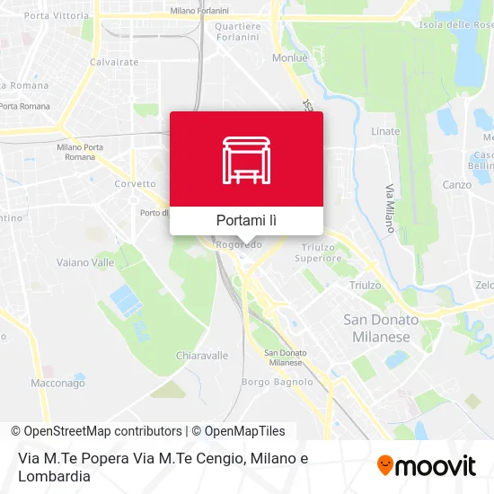 Mappa Via M.Te Popera Via M.Te Cengio