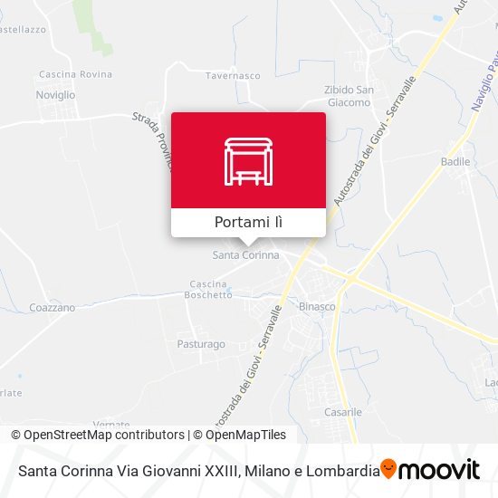 Mappa Santa Corinna Via Giovanni XXIII