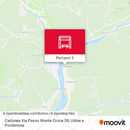 Mappa Cadunea Via Passo Monte Croce 58