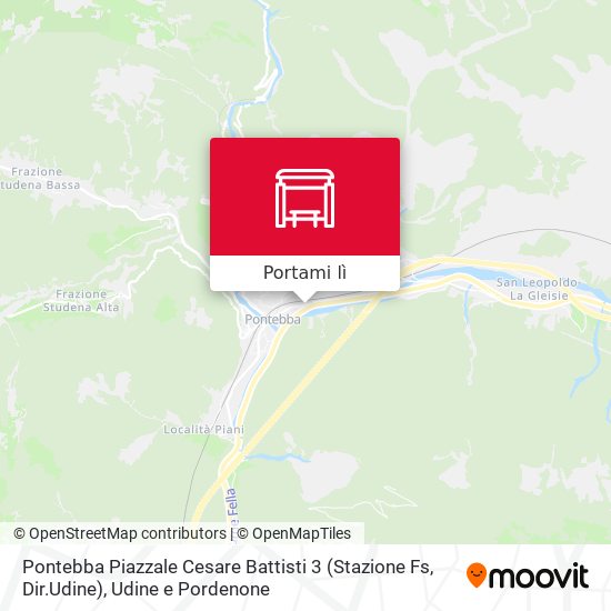 Mappa Pontebba Piazzale Cesare Battisti 3 (Stazione Fs, Dir.Udine)