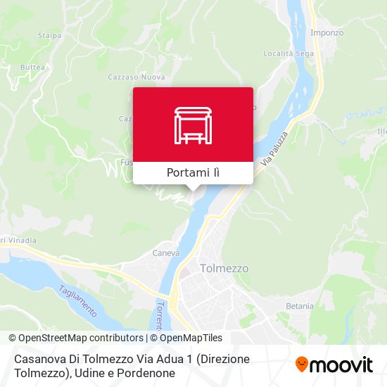 Mappa Casanova Di Tolmezzo Via Adua 1 (Direzione Tolmezzo)