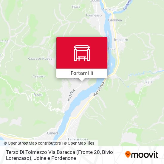 Mappa Terzo Di Tolmezzo Via Baracca (Fronte 20, Bivio Lorenzaso)