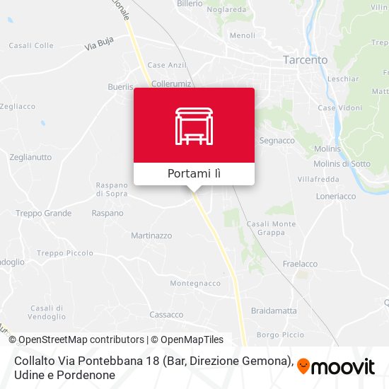 Mappa Collalto Via Pontebbana 18 (Bar, Direzione Gemona)