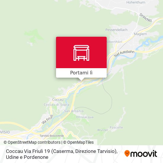 Mappa Coccau Via Friuli 19 (Caserma, Direzione Tarvisio)
