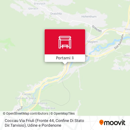 Mappa Coccau Via Friuli (Fronte 44, Confine Di Stato Dir.Tarvisio)