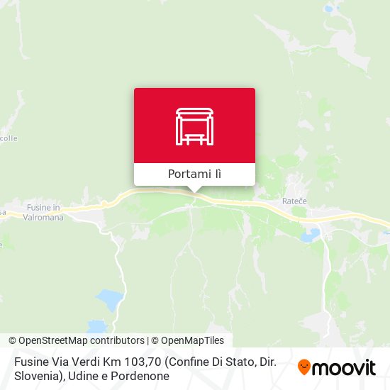 Mappa Fusine Via Verdi Km 103,70 (Confine Di Stato, Dir. Slovenia)