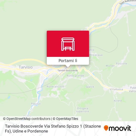 Mappa Tarvisio Boscoverde Via Stefano Spizzo 1 (Stazione Fs)