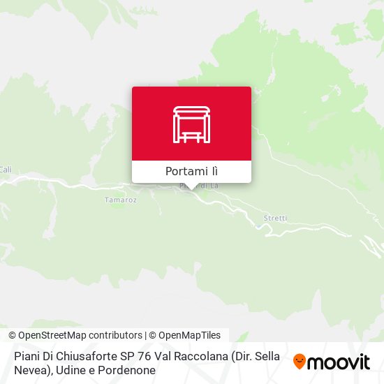Mappa Piani Di Chiusaforte SP 76 Val Raccolana (Dir. Sella Nevea)