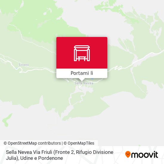 Mappa Sella Nevea Via Friuli (Fronte 2, Rifugio Divisione Julia)