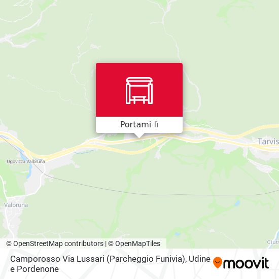 Mappa Camporosso Via Lussari (Parcheggio Funivia)