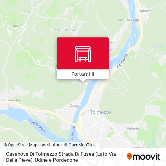 Mappa Casanova Di Tolmezzo Strada Di Fusea (Lato Via Della Pieve)